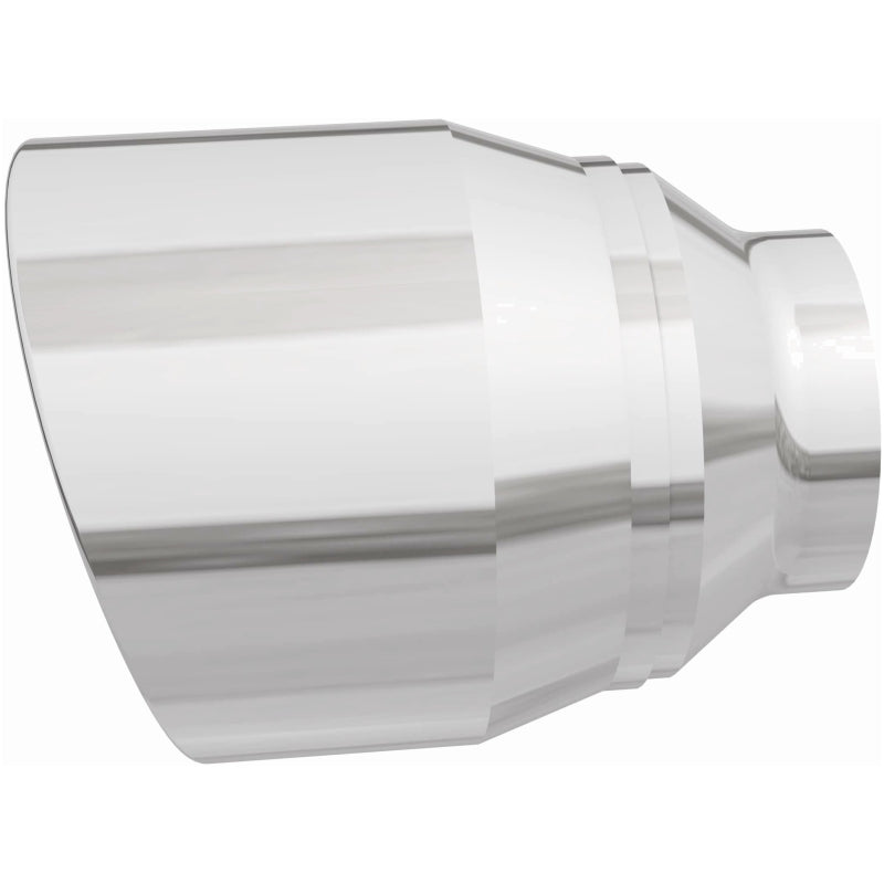 Magnaflow Tip Stainless Double Wall Round Single Outlet Polished 4.5in DIA 2.5in Inlet 5.75in Length 35224 35224 Photo - out of package