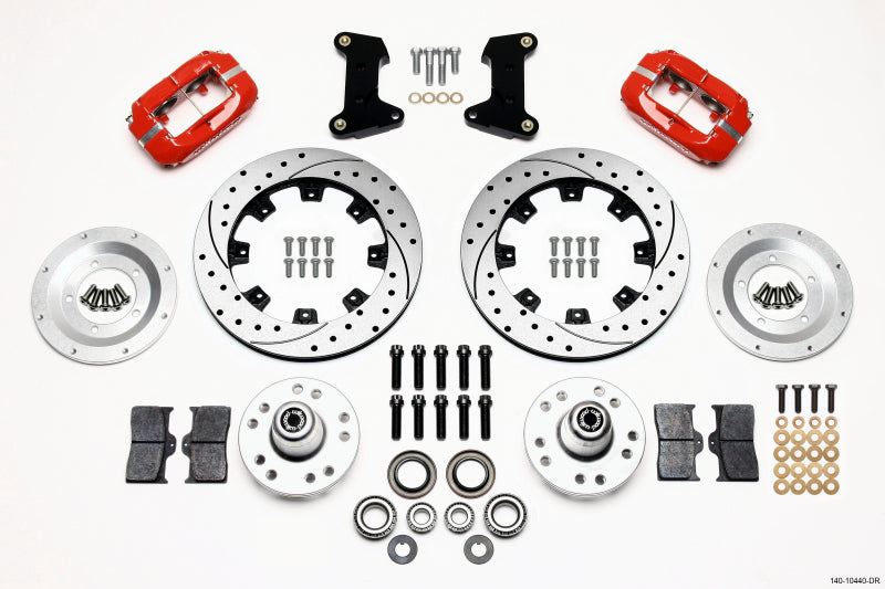 Wilwood FDL Front Kit, 12.19", Drilled, Red, 74-80 Pinto/Mustang II Disc Spind 140-10440-DR Photo - Primary