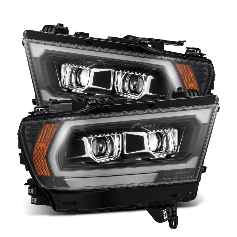 AlphaRex 19-22 Dodge Ram 1500 LUXX LED Proj Headlights Black w/Seq Activation Light/Seq Signal/DRL 880576 880576 Photo - Primary