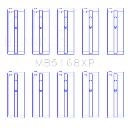 King Engine Bearings King Honda H22 50mm Journal Crankshaft Main Bearing Set (Size .25) MB5168XP0.25 MB5168XP0.25 Photo - Primary