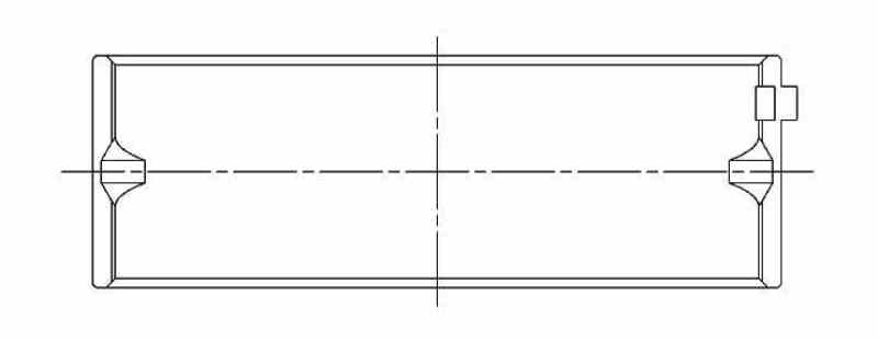 ACL Mitsubishi 4G63/4G64 Standard Size Calico Coated Standard Size High Performance Main Bearing 5M1186HC-STD 5M1186HC-STD Technical Drawing