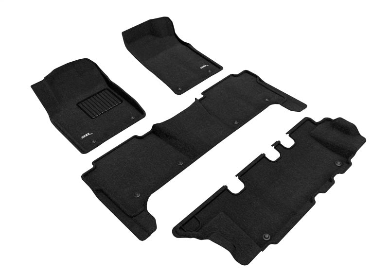 3D MAXpider 17-18 Nissan Armada With Bench 2nd Row Elegant Black R1 R2 R3 L1NS10004709 L1NS10004709 Photo - Primary