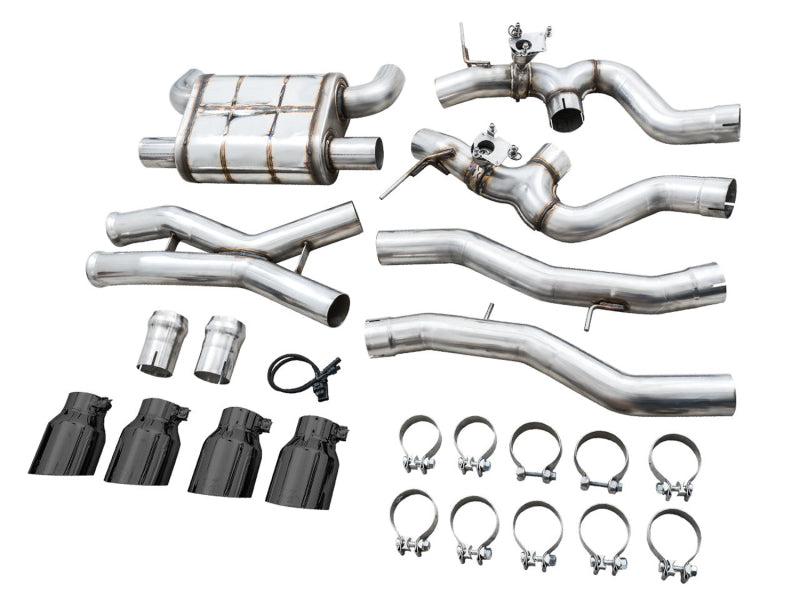 AWE Tuning AWE SwitchPath Catback Exhaust for BMW G8X M3/M4 - Diamond Black Tips 3025-42480 3025-42480 Photo - out of package