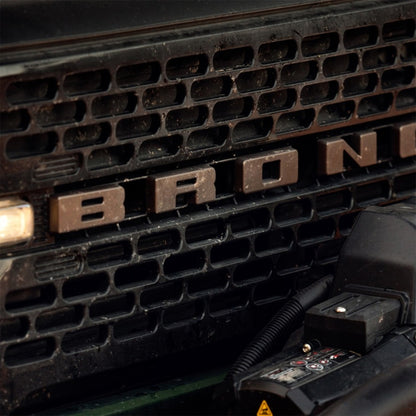 Ford Racing 2021+ Bronco Grille Lettering Overlay Kit - Bronze M-1447-BLBR M-1447-BLBR Photo - Mounted