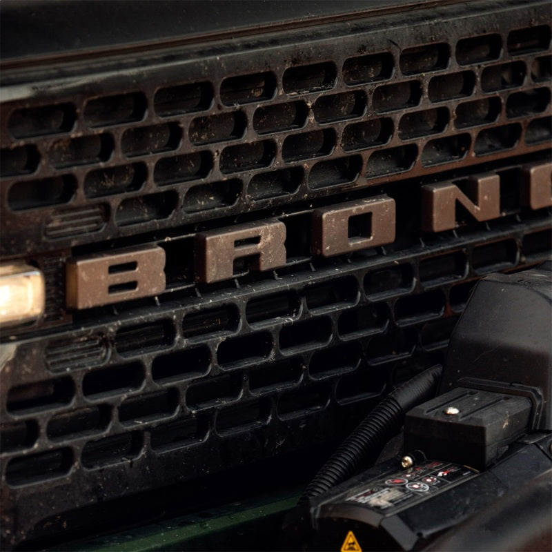 Ford Racing 2021+ Bronco Grille Lettering Overlay Kit - Bronze M-1447-BLBR M-1447-BLBR Photo - Mounted