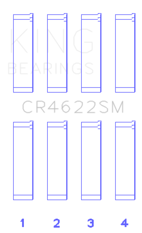 King Engine Bearings Subaru Fb20 (Size +0.25mm) Connecting Rod Bearing Set CR4622SM0.25 CR4622SM0.25 Photo - Primary