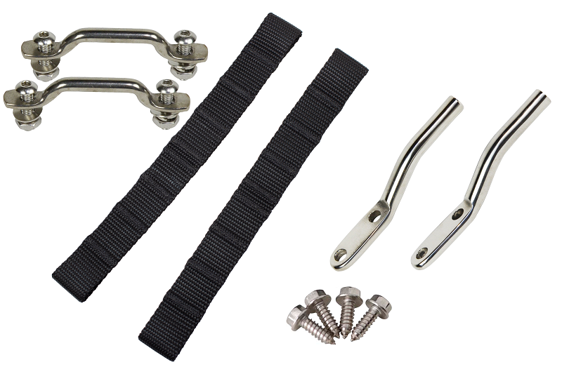 Kentrol 76-95 Jeep CJ/YJ Door Strap Kit Polished Stainless Steel 30725 30725 Photo - Primary