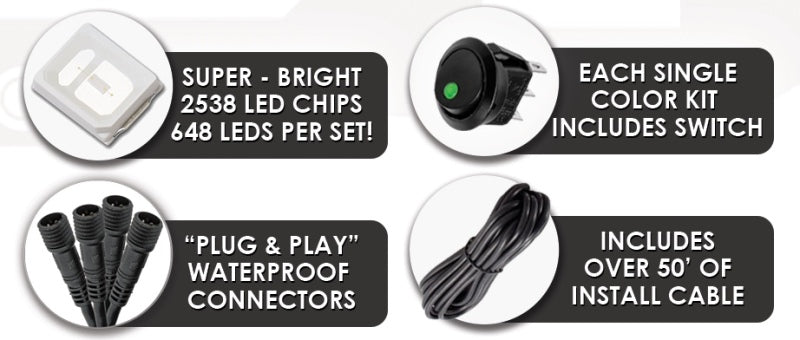 ORACLE Lighting Oracle LED Illuminated Wheel Rings - Double LED - White 4228-001 4228-001 Product Specifications Sheet