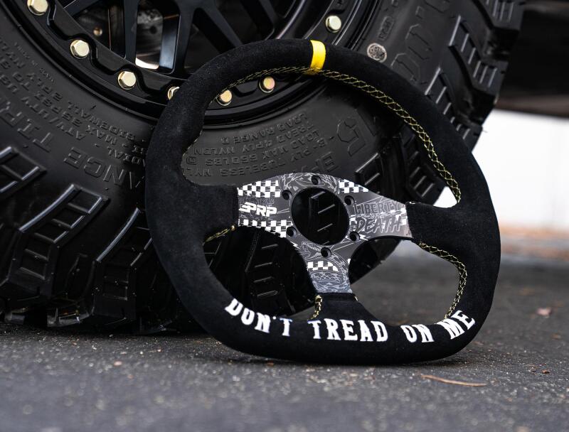 PRP Seats PRP Dont Tread on Me Comp-R Suede Steering Wheel (D-Shaped) G248-TR G248-TR Photo - Close Up