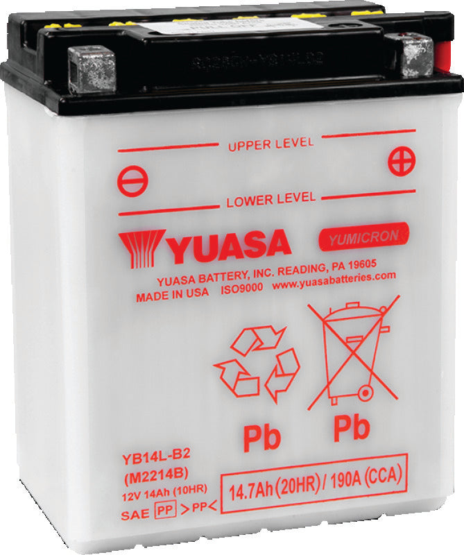Yuasa Battery Yuasa YB14L-B2Yumicron CX 12 Volt Battery YUAM2214BIND YUAM2214BIND Photo - Primary