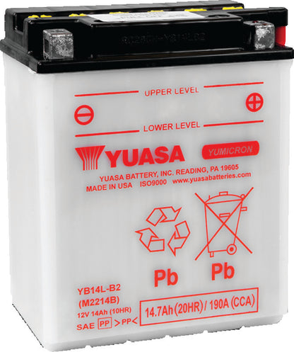 Yuasa Battery Yuasa YB14L-B2Yumicron CX 12 Volt Battery YUAM2214BIND YUAM2214BIND Photo - Primary