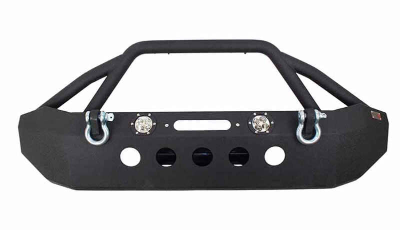 Fishbone Offroad 07-18 Jeep Wrangler Front Winch Bumper W/LEDs Full Width - Blk Texured Powdercoated FB22003 FB22003 Photo - Primary