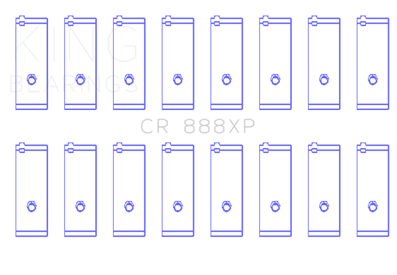 King Engine Bearings King Toyota 1UZ-FE / 2UZ-FE / 3UZ-FE (Size +0.25mm) Connecting Rod Bearing Set CR888XP0.25 CR888XP0.25 Photo - Primary