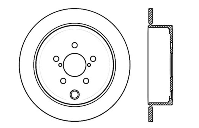 StopTech Disc Brake Rotor 127.47029R 127.47029R Technical Drawing