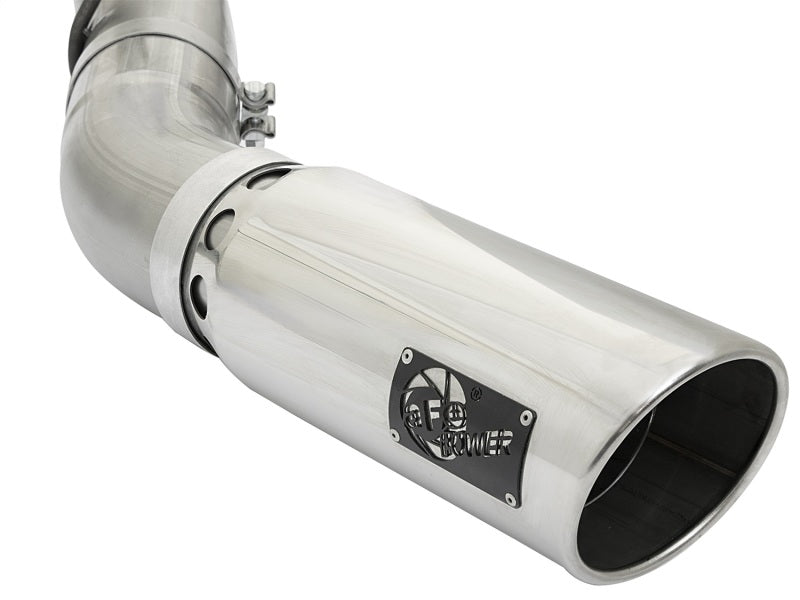 aFe Large Bore-HD 4in 409 Stainless Steel DPF-Back Exhaust System 49-44085-P Photo - Unmounted
