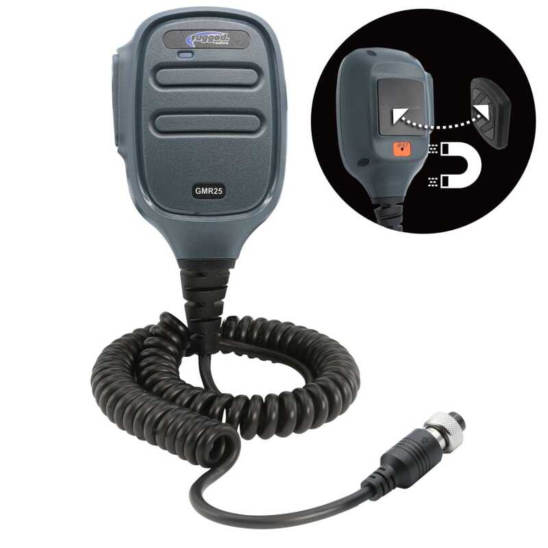 Rugged Radios Hand Mic for GMR25 Mobile Radio with Scosche MagicMount HM-GMR25 HM-GMR25 Photo - Primary