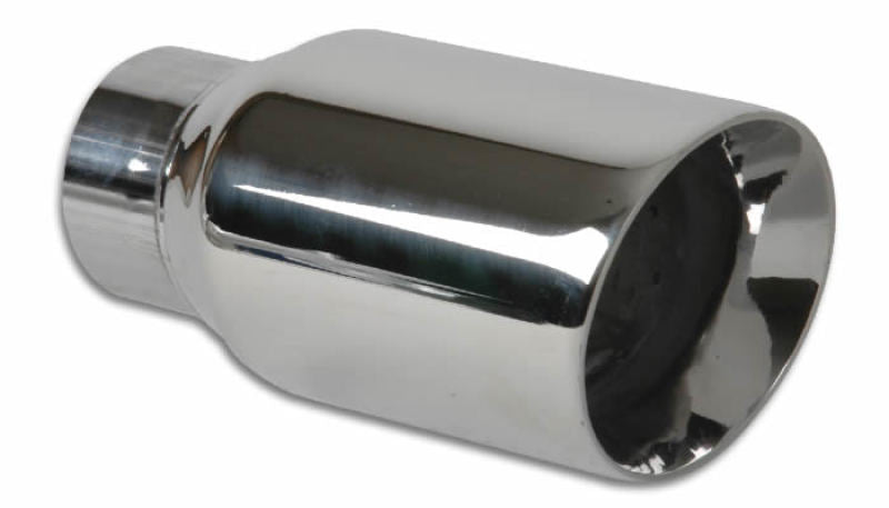 Vibrant 3" Round Stainless Steel Tip (Double Wall, Angle Cut) 1209 Photo - Primary