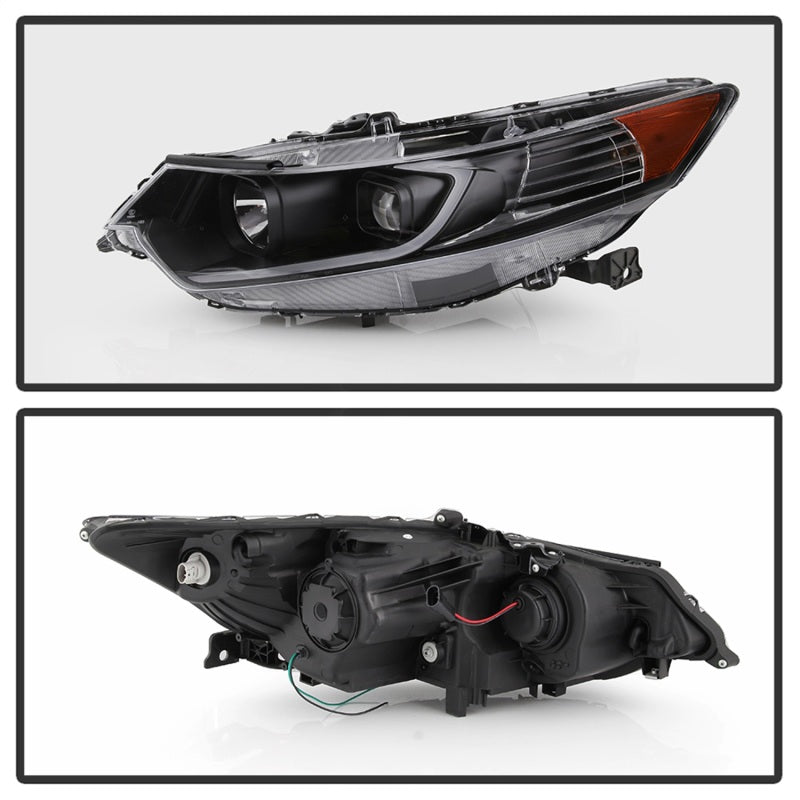 SPYDER xTune 09-14 Acura TSX Projector Headlights - Light Bar DRL - Black (PRO-JH-ATSX09-LB-BK) 9042218 9042218 Photo - Unmounted