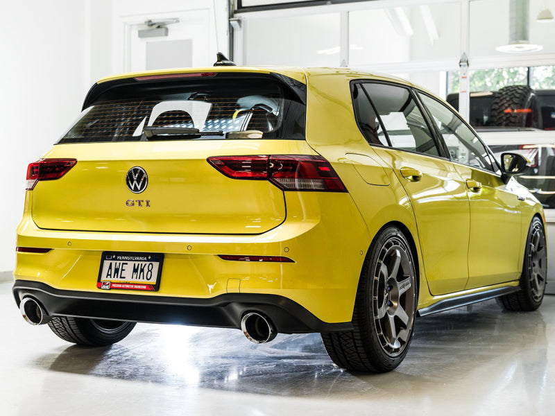 AWE Tuning AWE 2022 VW GTI MK8 Touring Edition Exhaust - Chrome Silver Tips 3015-32658 3015-32658 Photo - Mounted