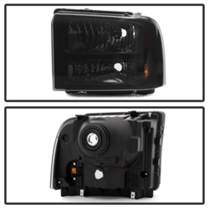 SPYDER Xtune Ford F250 F350 F450 Superduty Excursion 99-04 Headlights Black Smoked HD-JH-FF25099-HA-BSM 9033001 9033001 Photo - Unmounted