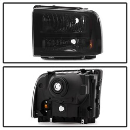 SPYDER Xtune Ford F250 F350 F450 Superduty Excursion 99-04 Headlights Black Smoked HD-JH-FF25099-HA-BSM 9033001 9033001 Photo - Unmounted