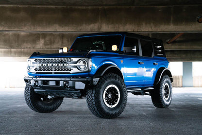 DV8 Offroad 21-22 Ford Bronco Factory Front Bumper License Relocation Bracket - Side LPBR-02 LPBR-02 Photo - lifestyle view
