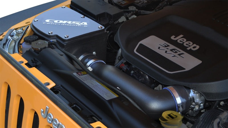 Corsa Performance 12-13 Jeep Wrangler JK 3.6L V6 Air Intake 44412 Photo - Mounted