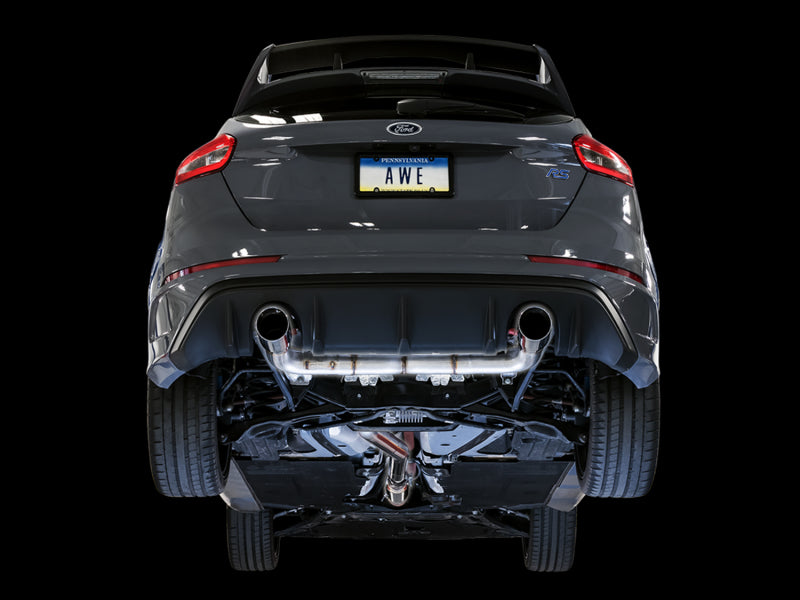 AWE Tuning Ford Focus RS Track Edition Cat-back Exhaust - Chrome Silver Tips 3020-32030 3020-32030 Photo - Mounted
