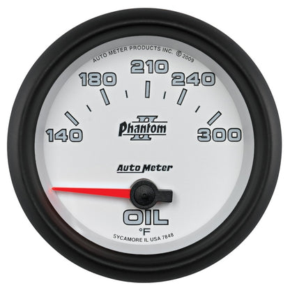 Autometer Phantom II 2 5/8in 140-300 Degree F Short Sweep Electronic Oil Temperature Gauge 7848 7848 Photo - Primary