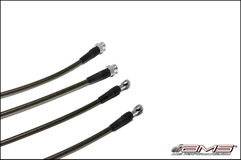AMS Performance 08-15 Mitsubishi EVO X Stainless Steel Brake Lines (4 Lines) AMS.04.01.0004-1 AMS.04.01.0004-1 Photo - Primary