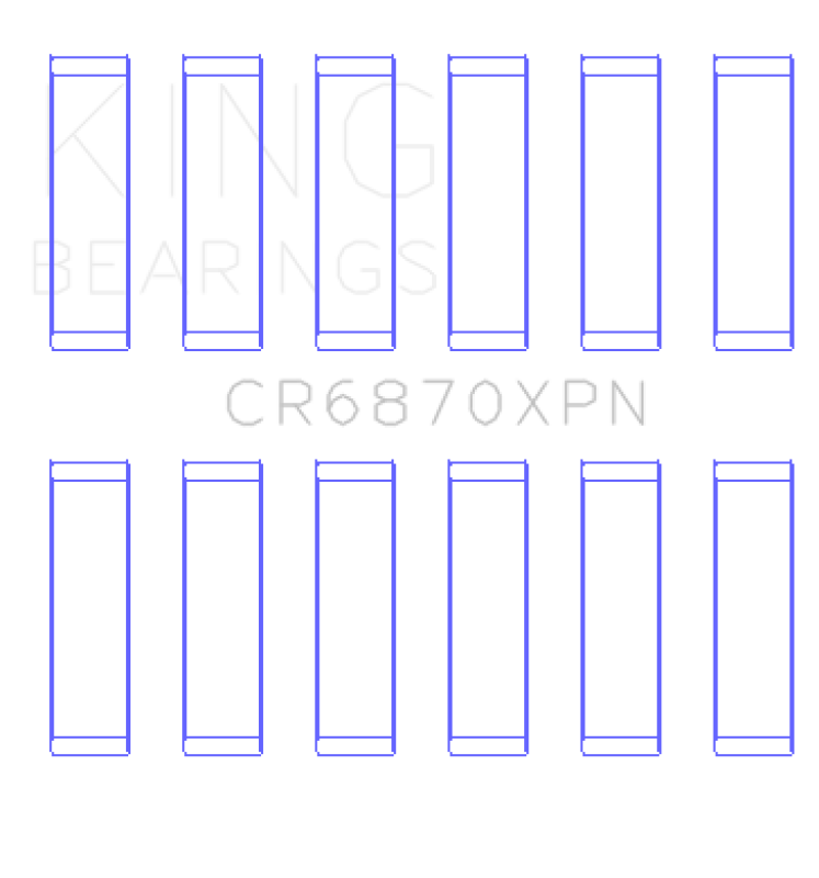 King Engine Bearings King 09-15 Nissan GT-R VR38DETT (Size STD) Performance Rod Bearing Set CR6870XPN CR6870XPN Photo - Primary