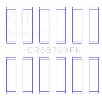 King Engine Bearings King 09-15 Nissan GT-R VR38DETT (Size STD) Performance Rod Bearing Set CR6870XPN CR6870XPN Photo - Primary
