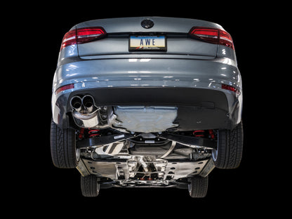 AWE Tuning 09-14 Volkswagen Jetta Mk6 1.4T Touring Edition Exhaust - Diamond Black Tips 3015-23056 3015-23056 Photo - Mounted