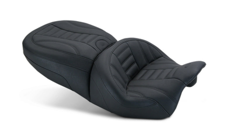 Mustang Motorcycle Mustang 15-21 Harley Freewheeler Standard Touring Forward Deluxe 1PC Seat - Black 79596 79596 Photo - Primary