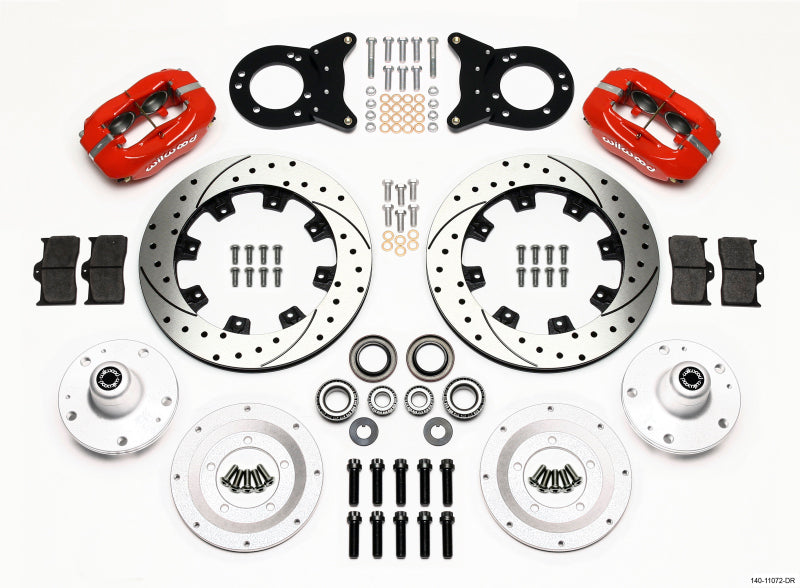 Wilwood FDL Front Kit,12.19",Drill,Red,1965-1969 Mustang Disc 140-11072-DR Photo - Primary