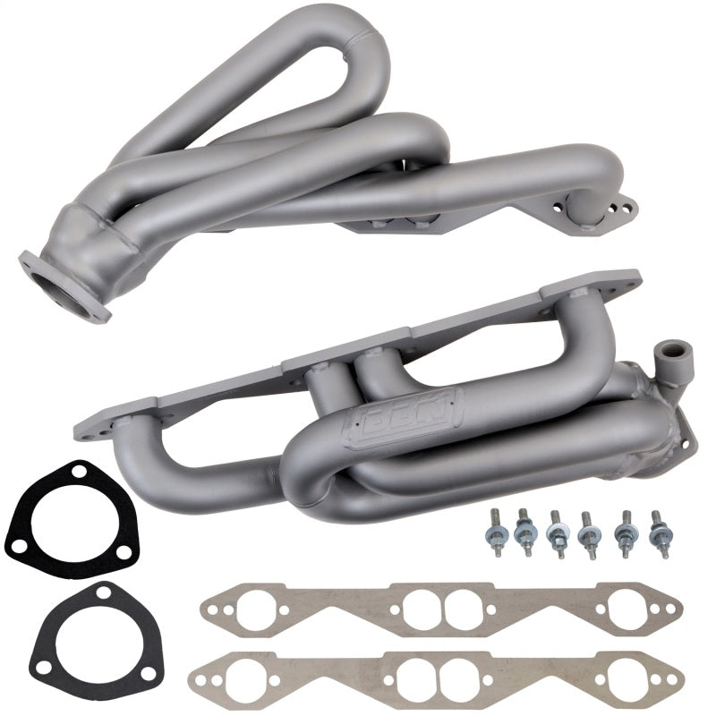 BBK 96-98 GM Truck SUV 5.0 5.7 Shorty Tuned Length Exhaust Headers - 1-5/8 Chrome 4007 4007 Photo - Primary
