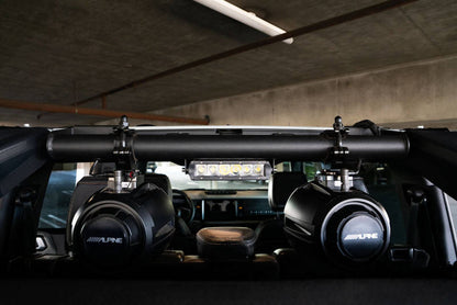DV8 Offroad 21-22 Ford Bronco 4dr Rear Speaker & Light Mount Bar BRSB-01 BRSB-01 Photo - Mounted