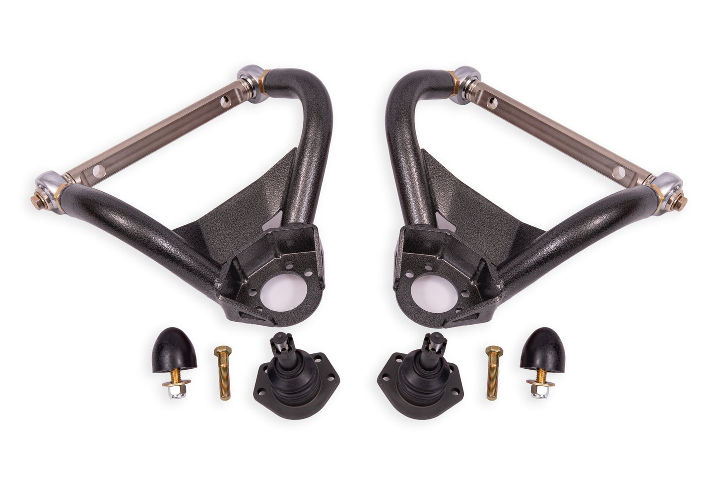 BMR Suspension BMR 64-72 GM A-Body Adjustable Upper A-Arms Standard Ball Joint - Black Hammertone AAU403H