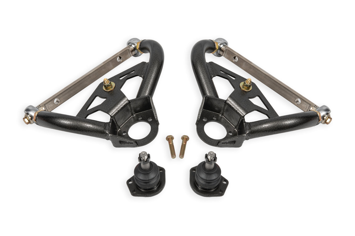BMR Suspension BMR 78-87 GM G-Body Adjustable Upper A-Arms Standard Ball Joint - Black Hammertone AAU463H