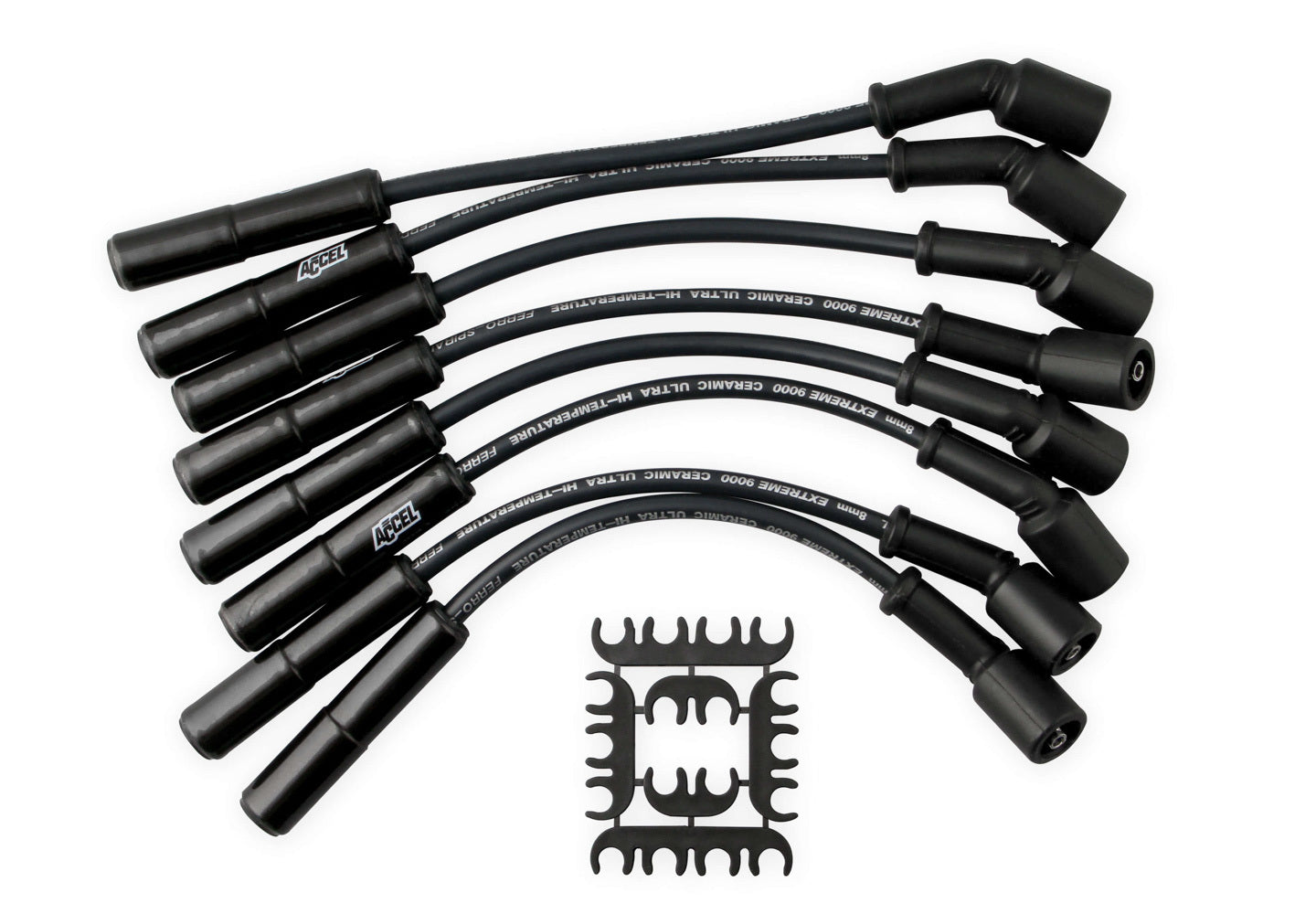ACCEL X9000 Spark Plug Wire Set GM LS 12in Long Blk Ignitions and Electrical Ignition Components main image