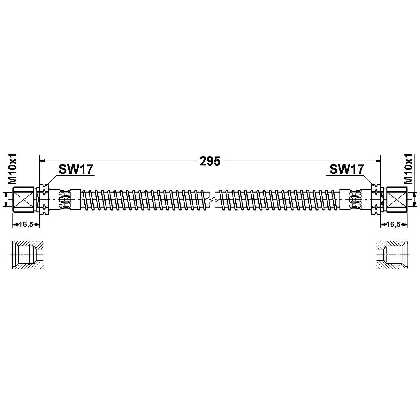 ATE Brake Hydraulic Hose 330324