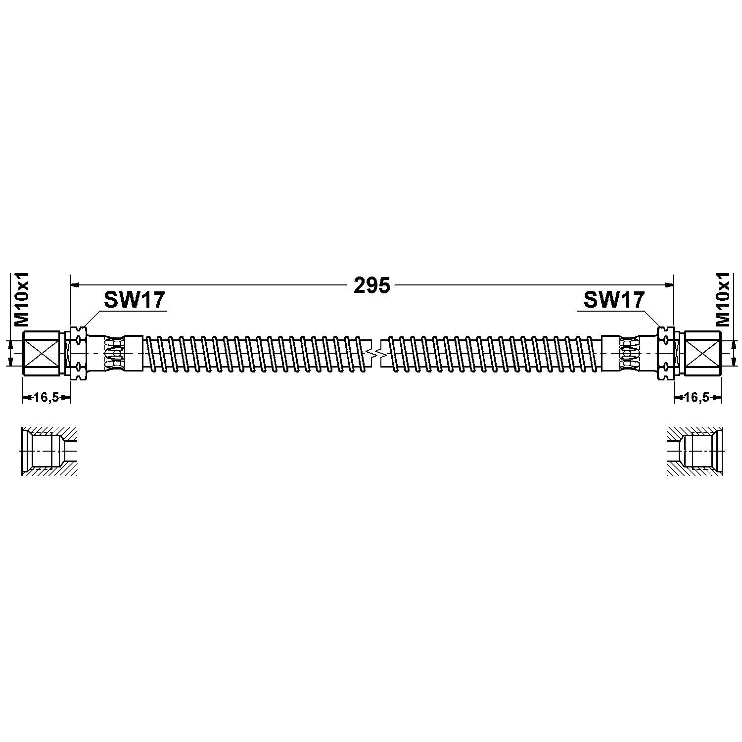 ATE Brake Hydraulic Hose 330324