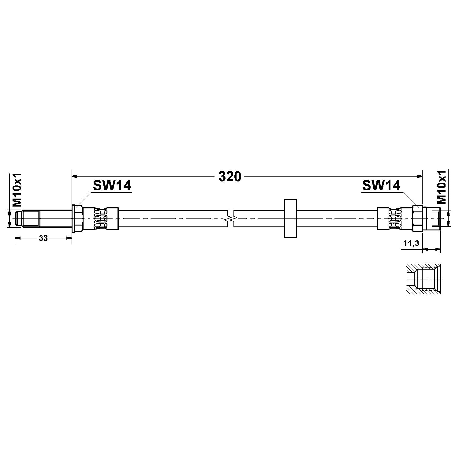 ATE Brake Hydraulic Hose