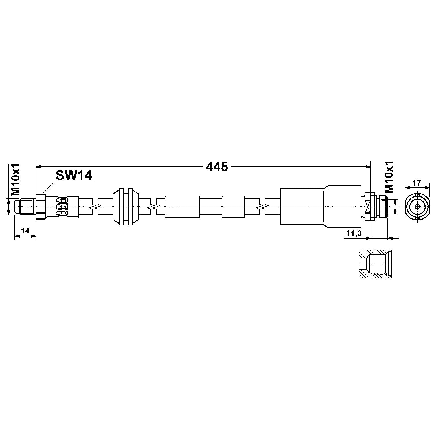 ATE Brake Hydraulic Hose