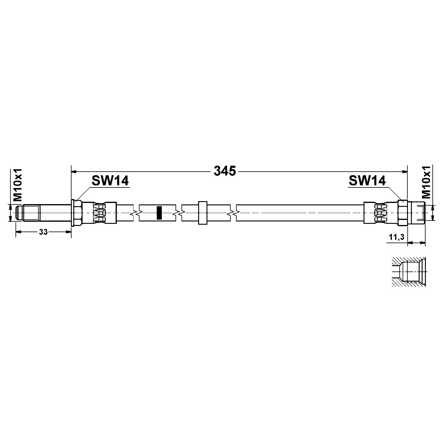 ATE Brake Hydraulic Hose