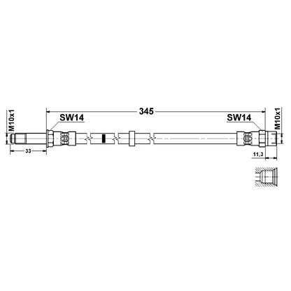 ATE Brake Hydraulic Hose