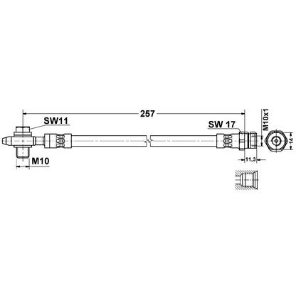 ATE Brake Hydraulic Hose 331167