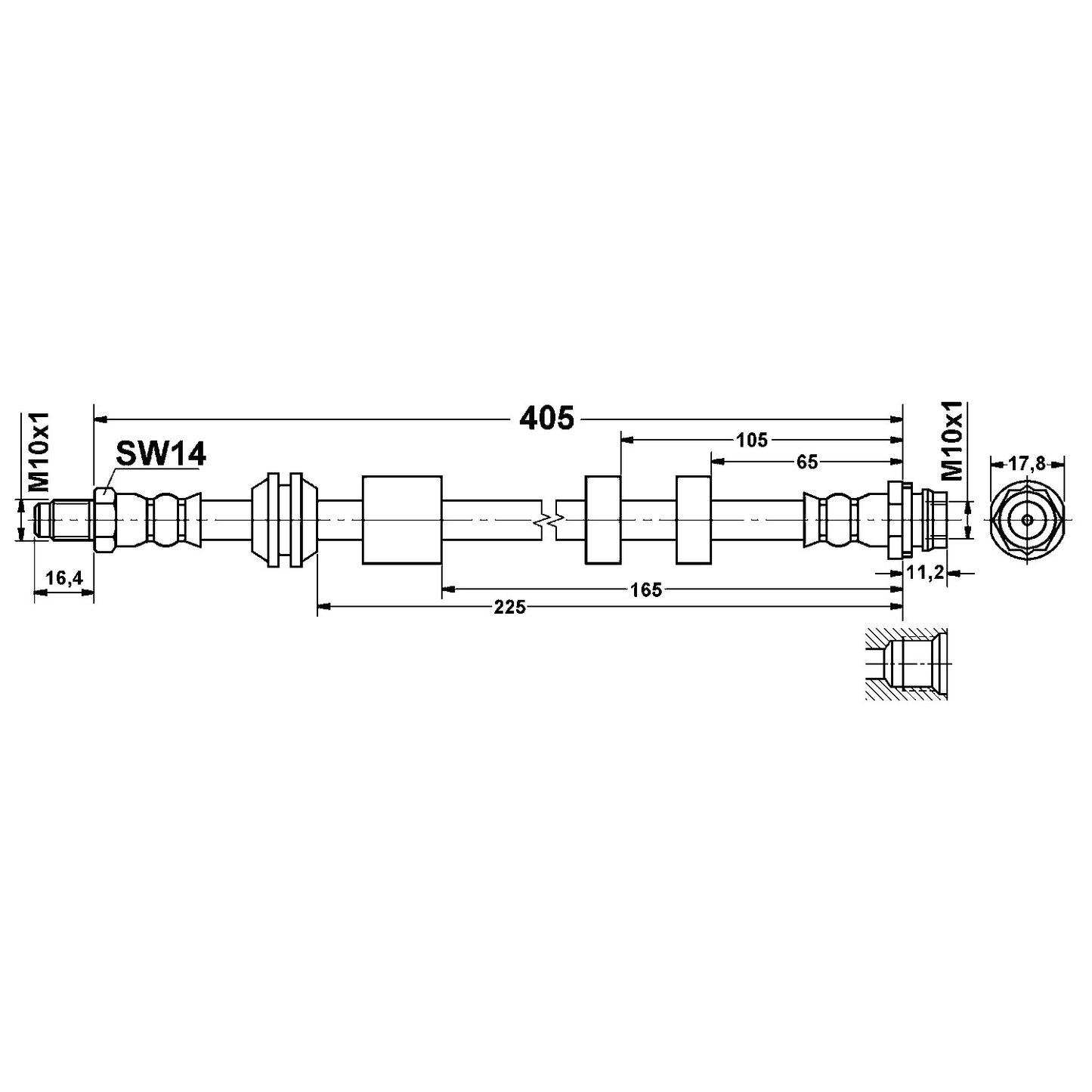 ATE Brake Hydraulic Hose