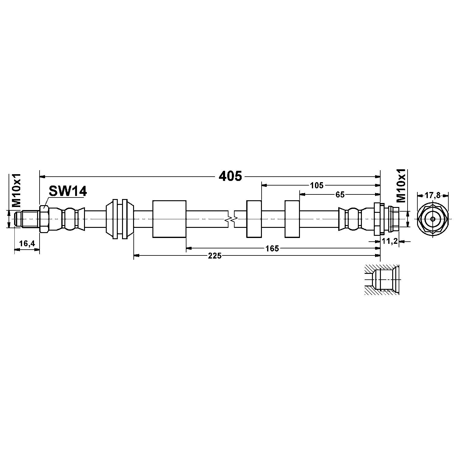 ATE Brake Hydraulic Hose