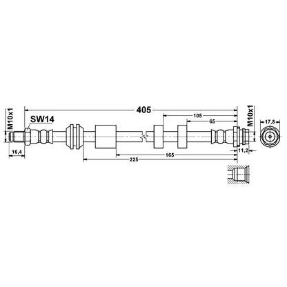 ATE Brake Hydraulic Hose